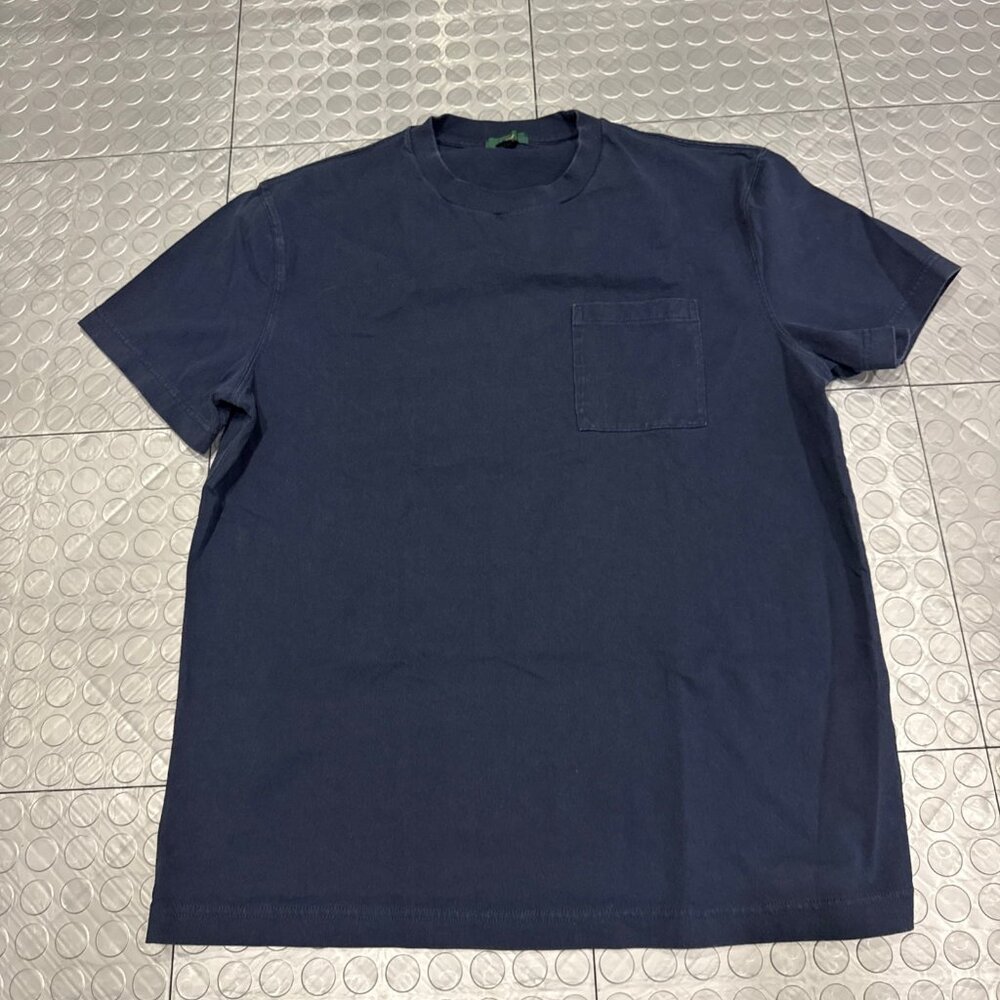 J Crew Relaxed Fit Premium Midweight Cotton Pocket T-shirt Vintage Navy L BB950